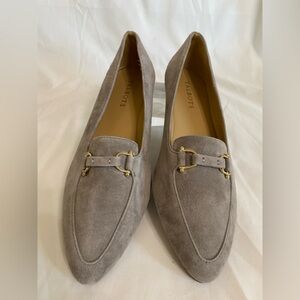 Francesca-Kid Suede Driving Moccasins by Talbots,Antico Grey Women’s Size 8.5